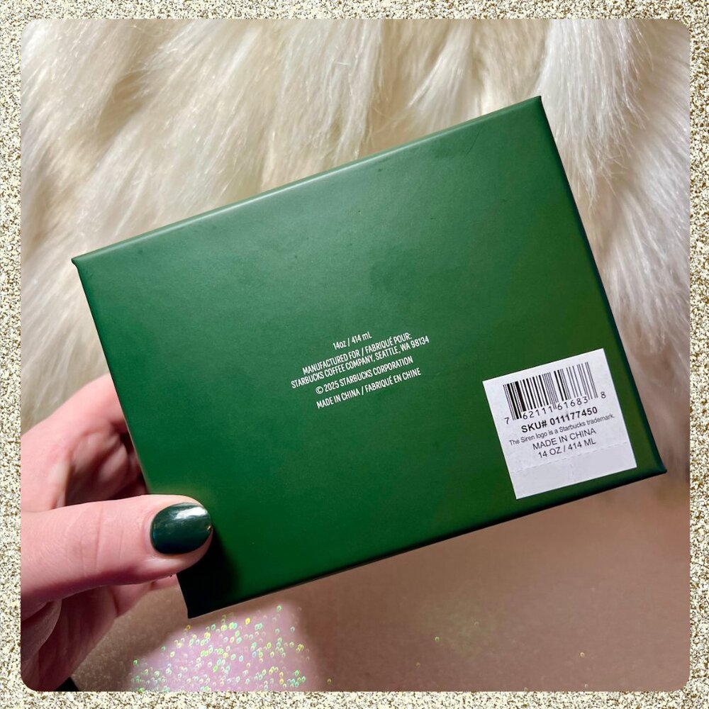 ☕ NIB/NWT 2025 Starbucks Ltd. Green Ribbed w/ Siren Signet 14oz Ceramic Mug - Picture 8 of 8